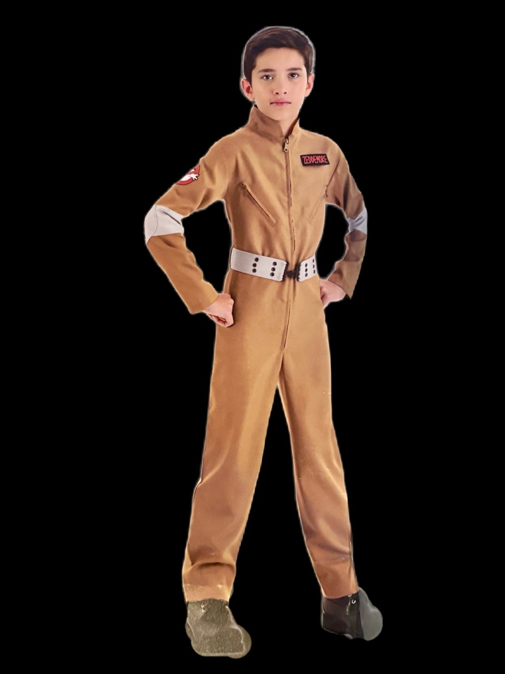 Kids Ghostbuster Jumpsuit Costume with Belt & 4 i Name Tags S (4/6)